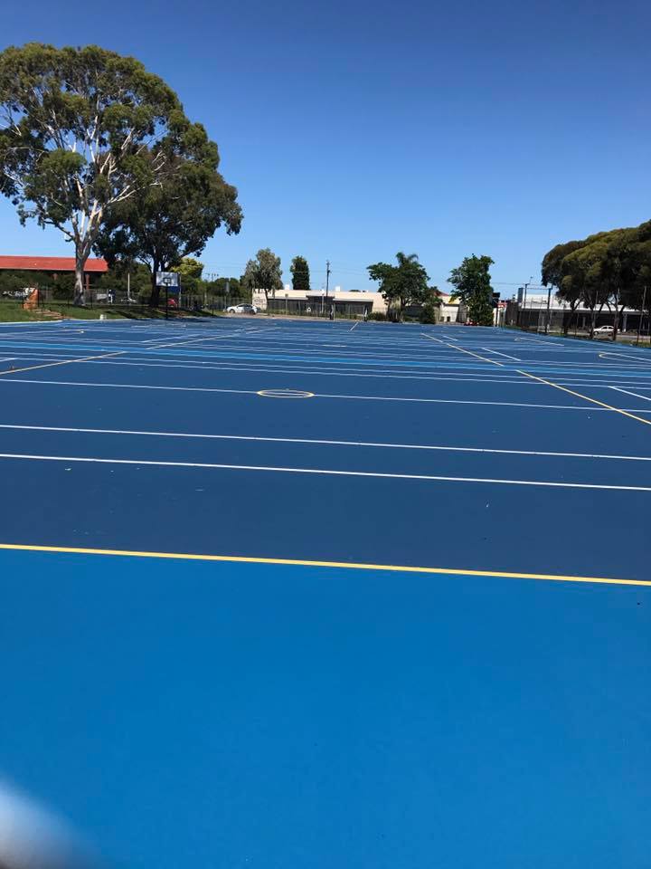 blue courts