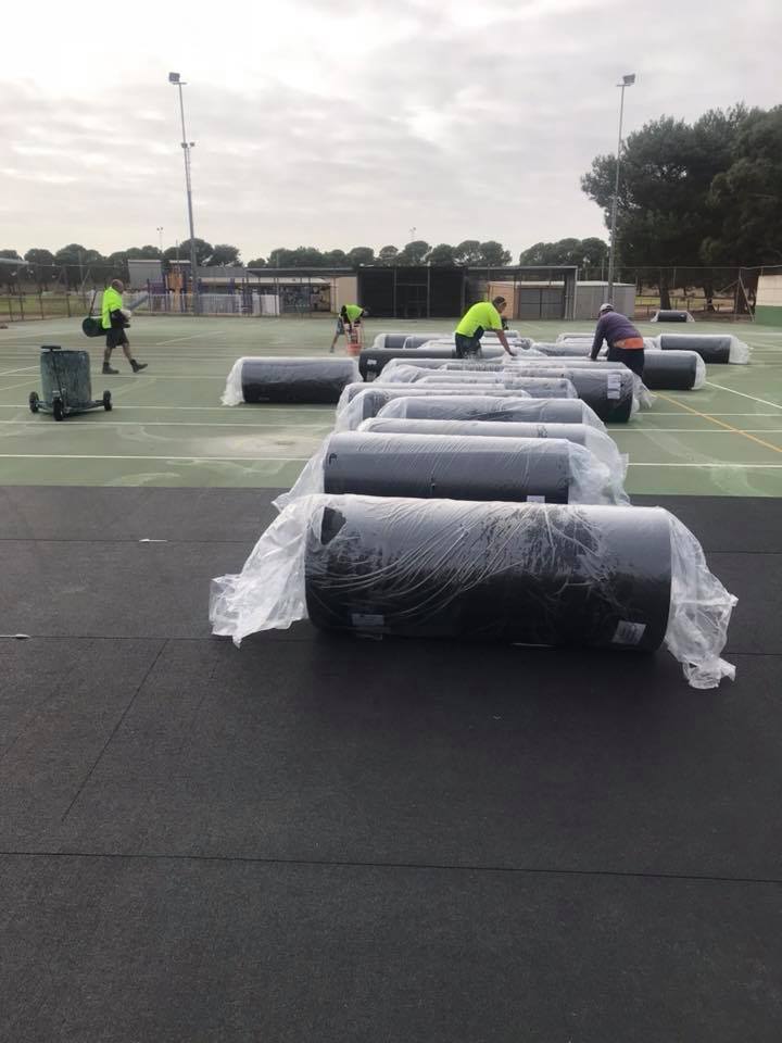 rolling out turf
